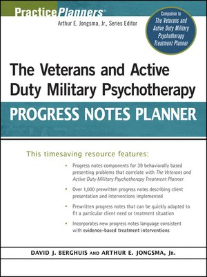 cover image of The Veterans and Active Duty Military Psychotherapy Progress Notes Planner